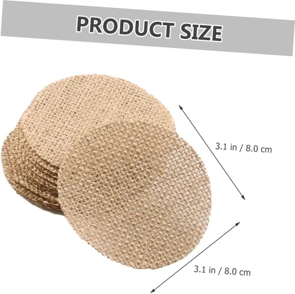 20 Pieces Christmas Tree Jute Cutouts Slices Round Fabric Decorations