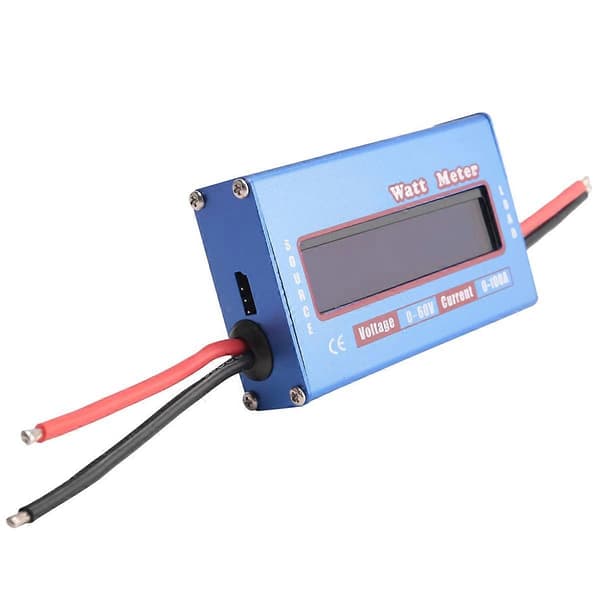 Digital Wattmeter Wattmeter Strømmåler DC 60V 100A Balance Spænding Batteritjek