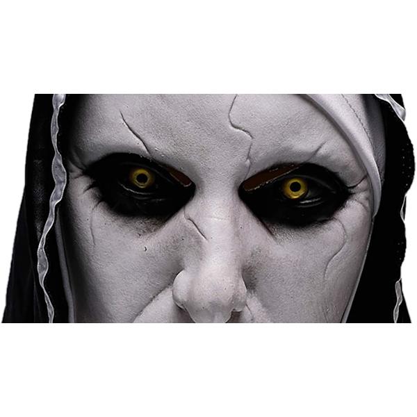 Nonne Skræmmende Latex Maske, Halloween Fest Skræmmende Helhoved Kostume