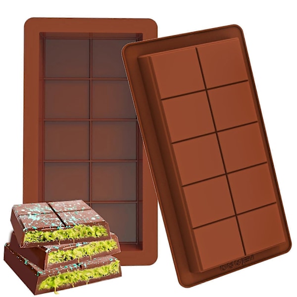 Dyb Chokolade Cookie Forme 2-pak, Store og Tykke Silikoneforme til Chokolade Cookies til Fyldte Cookies, Stor Chokolade Candy Form