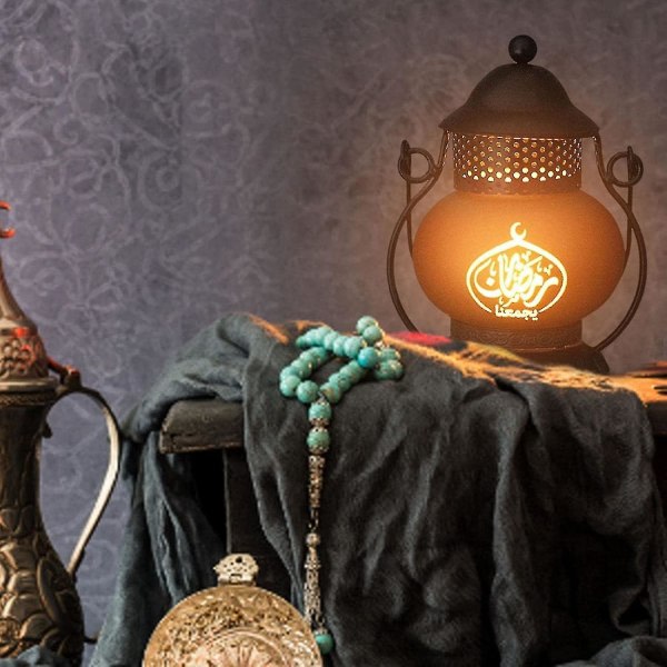 Uusi Ramadan-kynttilä Ramadan-festivaalin koriste Eid-lyhtylamppu Neliö Ramadan-riippuva kynttilä