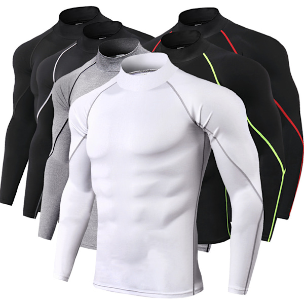 Atletiske langermet skjorter for menn hvit{EE} white S