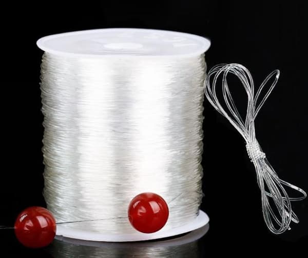 Large roll Transparent elastic thread for jewelry making 100m Transparent Transparent Transparent 0,8mm