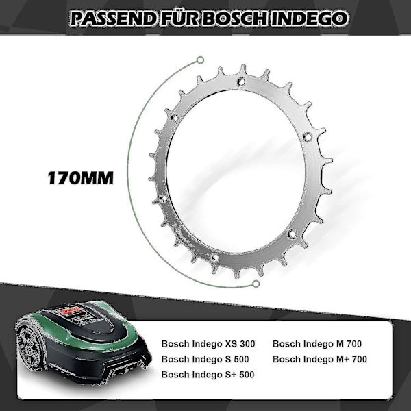 2-pack rostfria spikar för Bosch Indego Xs 300 400 500 M700 gräsklippare - Fint avfasade med Tracti{EE}