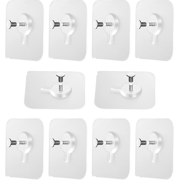 10 Pieces - Self-Adhesive Nails Without Drilling - Self-Adhesive Frame Clip Hook