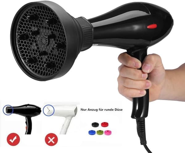 Universal Hårtørrer Diffuser Tilbehør Foldbar Bonnet Hætte Til Krøllet Bølget Hårstyling Rosarød
