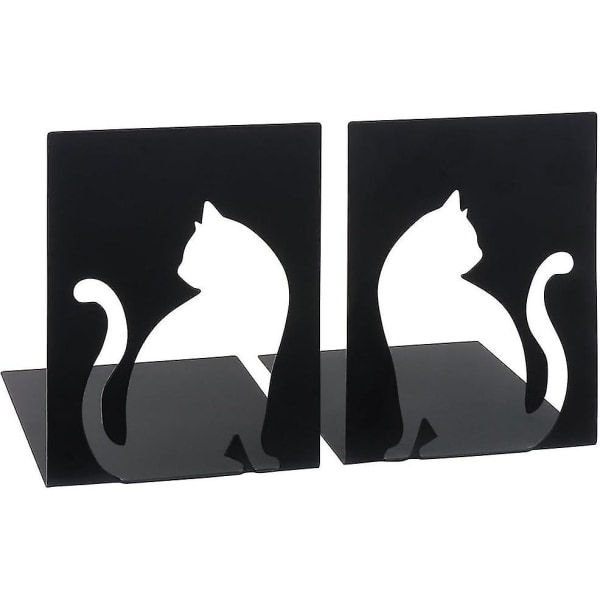 Tcgg-. Libri_x Set med 2 metallbokstöd med kattmönster