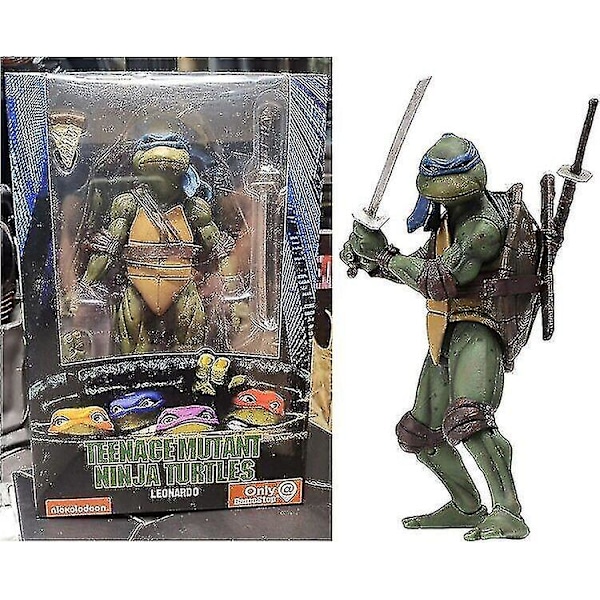Ninja Turtles 1990 Elokuva 7 Neca Tmnt Teini-ikäiset Liikkuvat Lelut Mutantti Toimintahahmo{EE} Leonardo