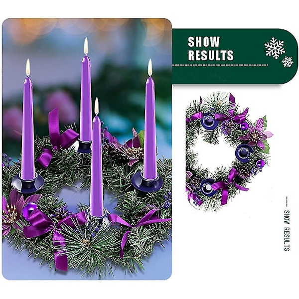 Adventtikynttilänjalka, violetti nauha, adventtikynttelikkö joulukoriste kotiin kirkkoon