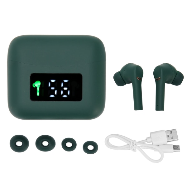 Bluetooth 5.2 hörlurar Brusreducering Trådlös optisk sensorteknik IPX5 djupt vattentät hörlurar för spelgrönt
