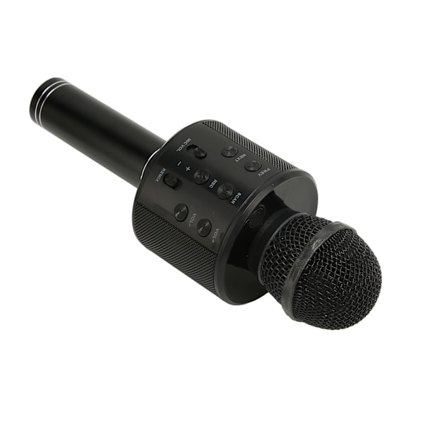 Trådløs Bluetooth Mikrofon Bærbar 4 i 1 Multifunktionel Støjreducerende Karaoke Mikrofon til Hjemme KTV Fest Bil Sort{ee]