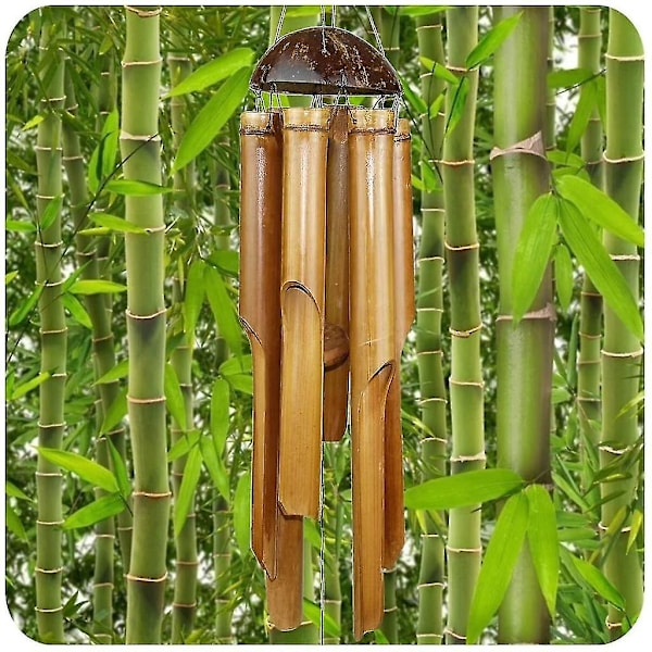 60 cm Stor Vindspel Trädgård Väderbeständig Bambu Kokosnöt