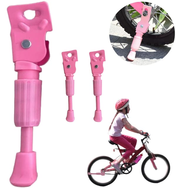Cykelstöd för barncykel 14 tum Rosa 2-pack Universalmontering Sidostöd