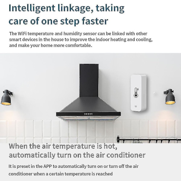 3x Tuya Wifi temperatur- og fuktighetsensor innendørs termometer hygrometer