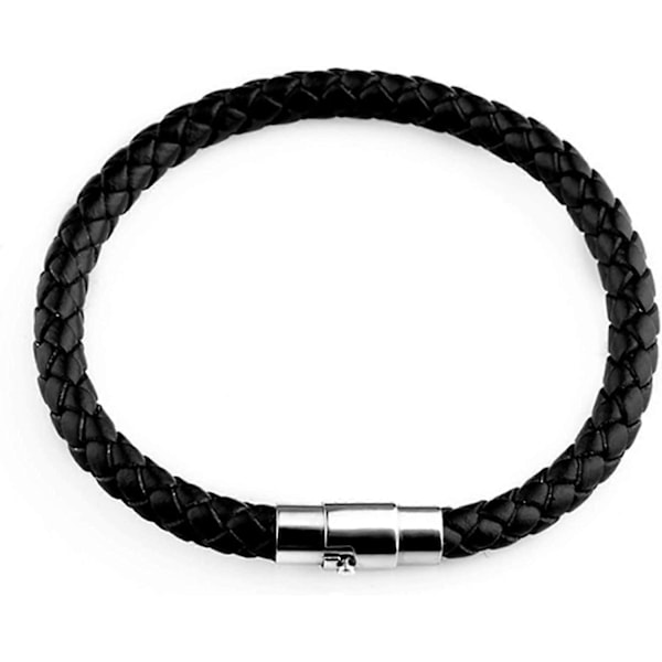 Mode Läderrep Flätat Spänne Armband Bangle Wrap Smycken Gåva för Kvinnor Män Flickor Pojkar