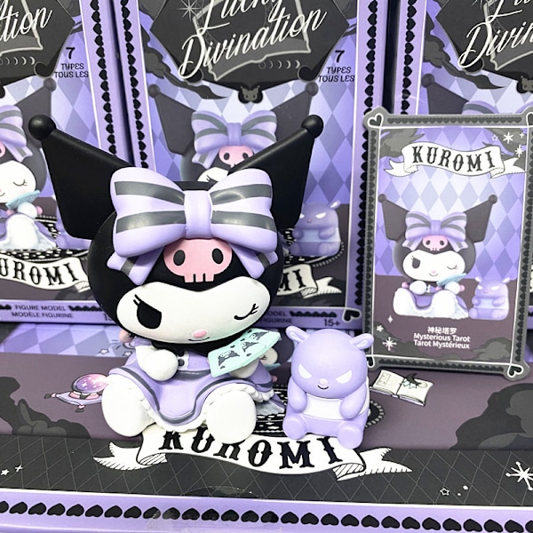 Sanrio Lucky Kuromi blind box Internet celebrity ny Kuromi bordpynt drenge og piger dukker lucky series hel kasse 6 uden dubletter Mystical Tarot