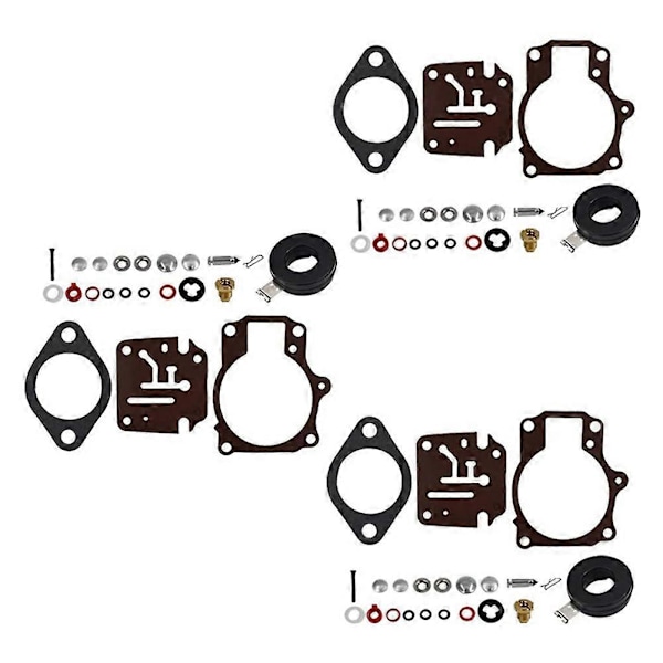 3 x Forgasser Reparasjons- og Overhalingssett og Flottør for Evinrude 396701 65 70 75{EE}