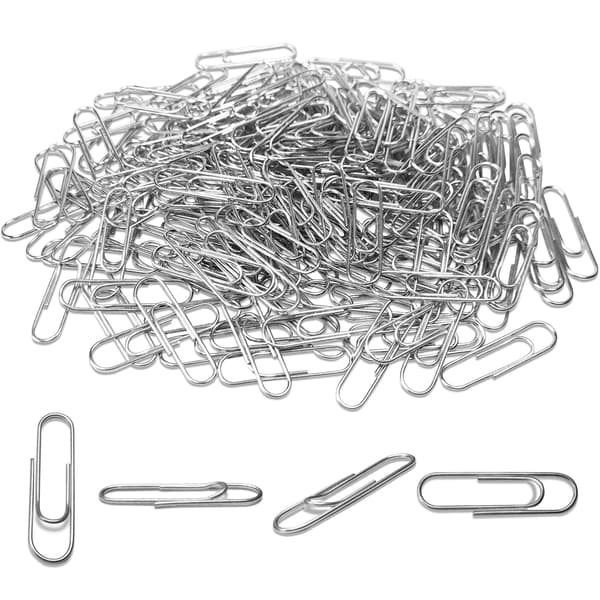 200 stk. papirclips 28MM sølv metalclips til kontorartikler hjem