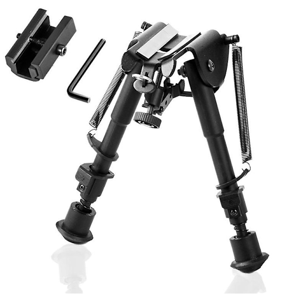 Justerbar 6-9\" Sniper Rifle Bipod Sling Shoot Mount Stand Rail Adapter