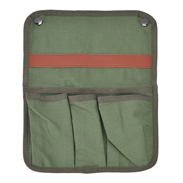 Camping Chair Armrest Storage Bag Large Capacity Multiple Pockets Portable Chair Hanging Storage Bag for Outdoor BeachMilitary Green