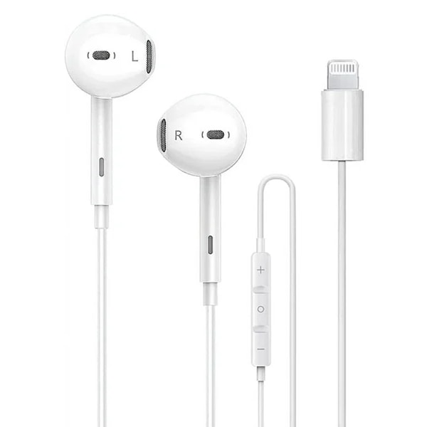 Lightning Øretelefon iPhone Hodetelefoner Ørepropper med volumknapper og mikrofon for iPhone 7 8 Plus X 12 13 14 11 Pro Max{EE}