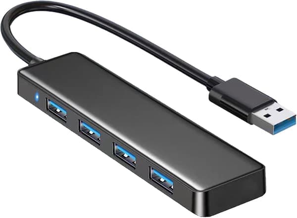 USB 3.0-hub, 4-ports splitterforlænger til bærbar computer, Xbox, USB-drev, harddisk, printer, kamera