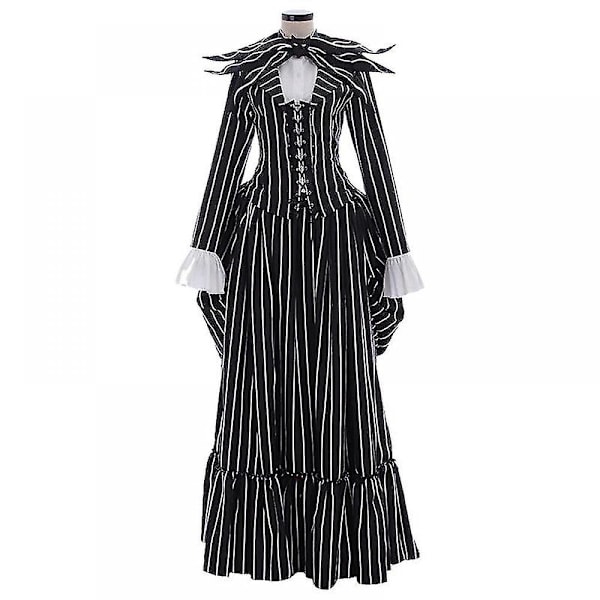 The Nightmare Before Christmas Cosplay Jack Skellington Cosplay Sally Kompletta Halloween-kostymer för män och kvinnor
