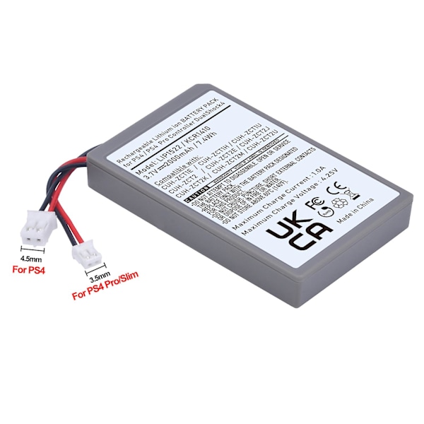 2x 2000mah Lip1522 Akku Sony PS4 Dualshock 4 Cuh-zct1e Cuh-zct1h Cuh-zct1u Cuh-zct2 Cuh-zct2u Langattomaan Ohjaimeen