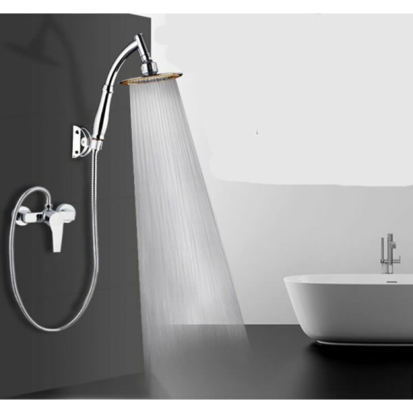 XXL flexibel takdusch 5 strålar 150 mm diameter med 1,6 m rostfri duschslang för badkar och duschar