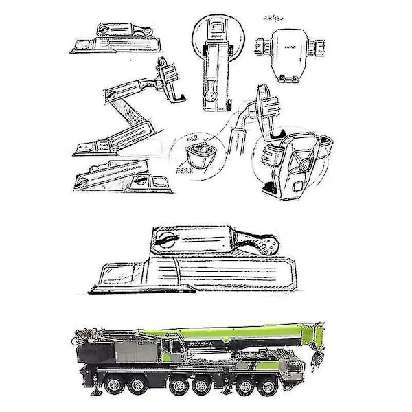 Vindusskjerm Biltelefonholderfeste For Bil Lastebil, Universal Lang Arm Sterk Sugkopp Telefonholder Stativ