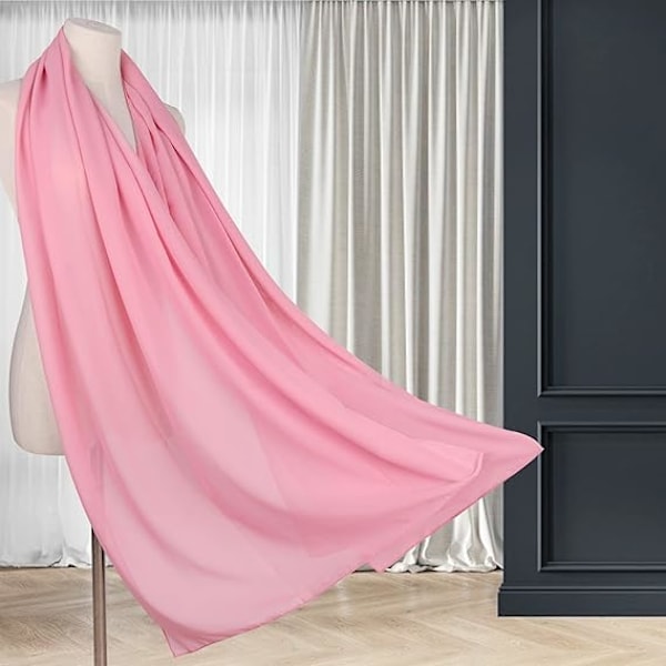 Tunna, mjuka chiffonsjalar och omslag för kvinnor från Ladies, lättviktiga bröllopsklänningar för fest, sjal för brud (Bönrosa)