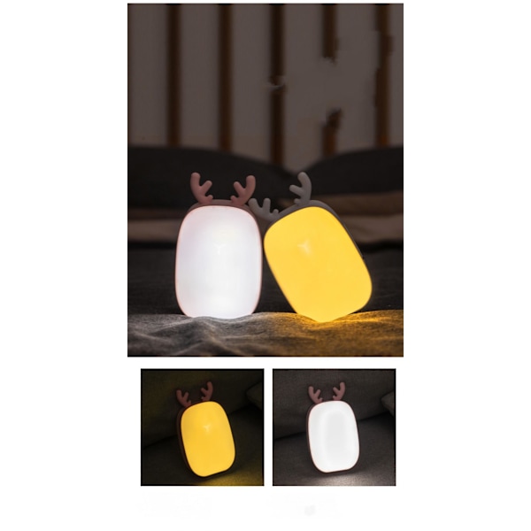 Skrivebordslampe LED Tegneserie USB Natlampe, Øjenvenlig Bordlampe