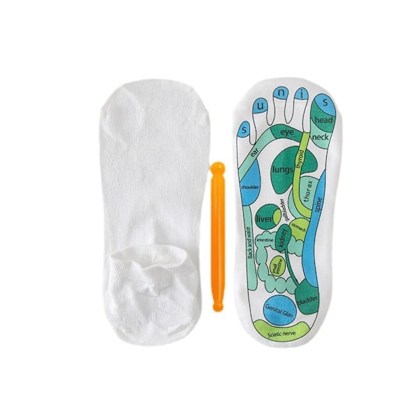 Reflexzonterapisockor - 2 Par - Massage Akupunktursockor