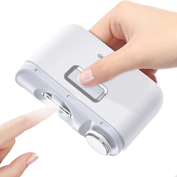 Elektrisk Nagelklippare Automatisk Nagelklippare och Polerare 2 i 1 Trådlös Uppladdningsbar Nagelklippare med LED-Ljus Säker Nagelklippare{F2}