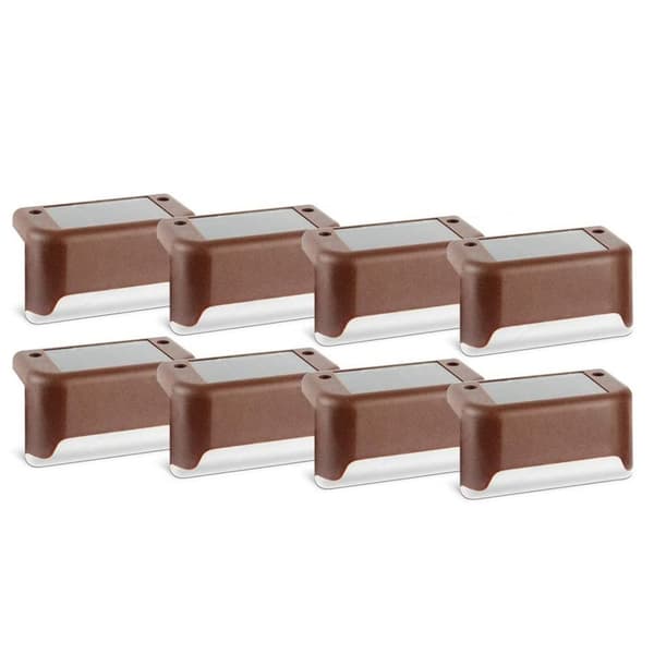 Effektiv Utomhusbelysning Solcell Trådlös (4-PACK) Brun Brun Vitt Ljus