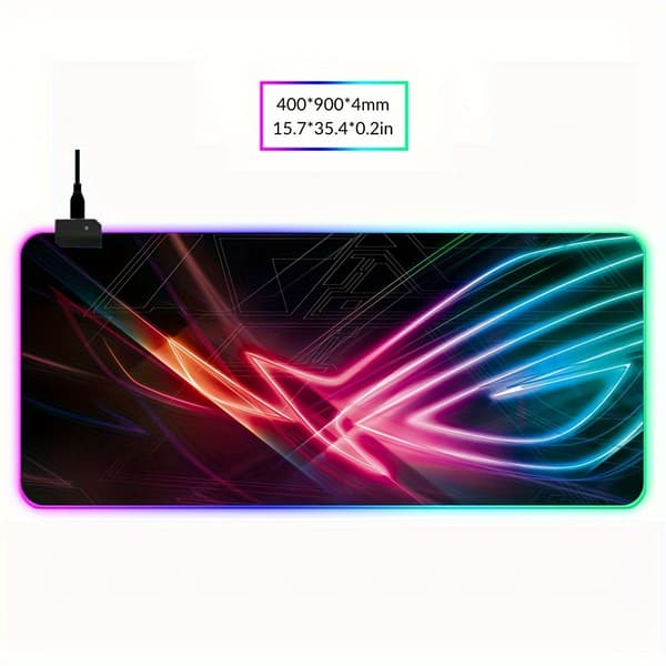 Gaming LED Lysende Musematte, RGB Tastaturmatte, Sklisikker Musematte, Datatilbehør 250*350*4mm