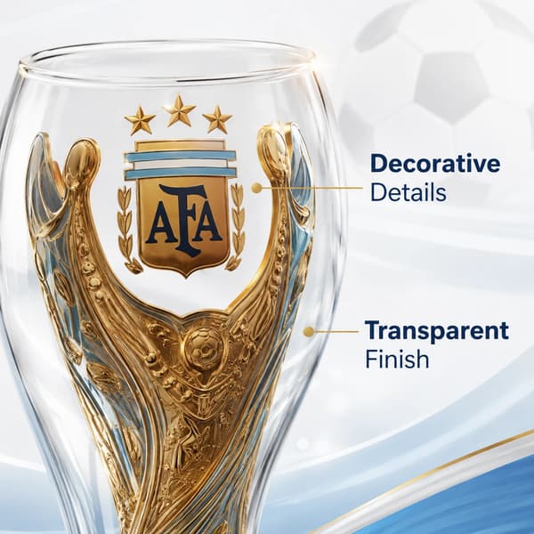 Argentina Fotbollslag Samlarobjekt Glasmugg, Världsmästare Minnesmugg för Fans
