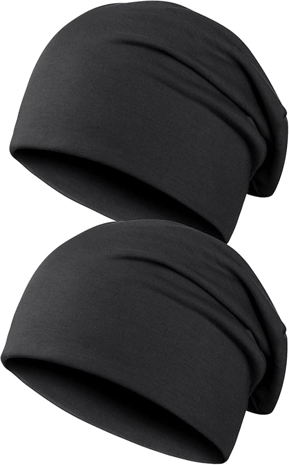 2 st klassisk mössa för män och kvinnor, unisex slouch stickade mössor lång mössa för vintern