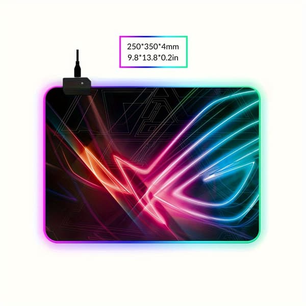 Gaming LED Lysende Musematte, RGB Tastaturmatte, Sklisikker Musematte, Datatilbehør 300*800*4mm