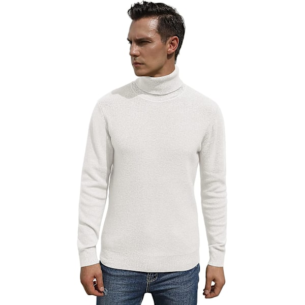 Herrtröja Polokrage Vinter Varm Ullstickad Pullover Långärmad