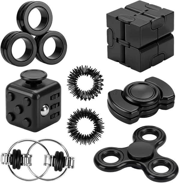 Fidgetleker for voksne og tenåringer, magnetisk metallspinner for sensorisk pakke i klasserommet