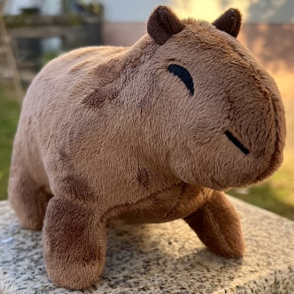 22,35 cm Capybara Plyslegetøj Blødt Udstoppede Dyr Gave Brown