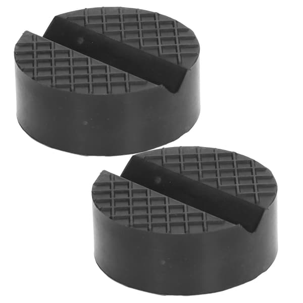 2-pack Jack Rubber Pad Universal Frame Rail Protector V-grooved Reusable Jack Lift Puck for Car Maintenance