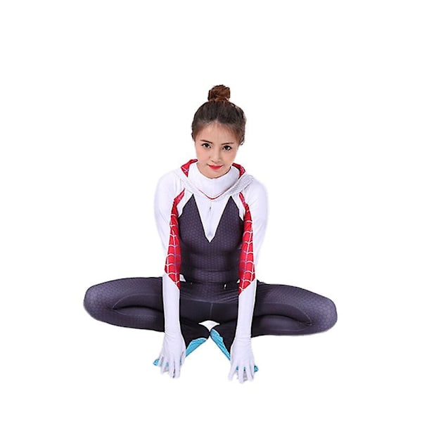 Spider-Man World Gwen Stacy Cosplay Jumpsuit Halloween 160cm 130cm