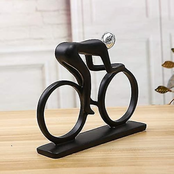 Resin Cyklist Ornament Ridning Man Skulptur Cyklist Skulptur Cykel Statue Cyklist Figur Hjem