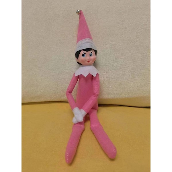 Elf Dukke Julepynt Barnegave Overraskelse Plysj Leke Jul Rein Elves Rosa Rød Farger_a Pink girl