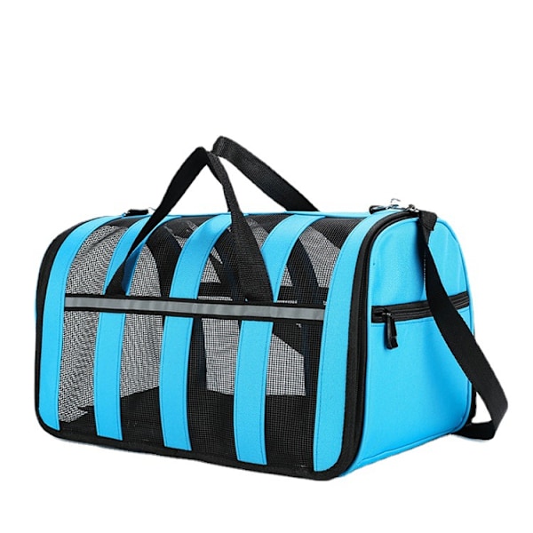 Dog and Cat Bag Pet Bag Travel Bag Collapsible Bag Pet Accessories Large Blue