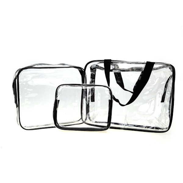 3-pack Toalettsäckar i transparent plast
