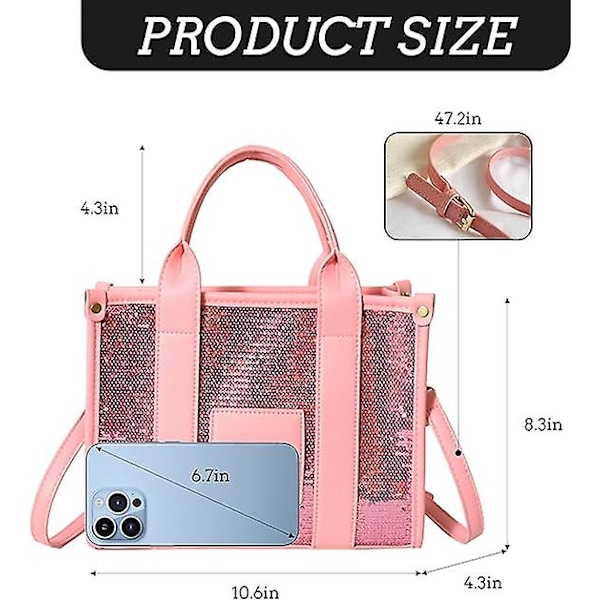 Tote taske til kvinder, skinnende læder tote taske trendy håndtasker top håndtag satchel skuldertaske til arbejde og rejser