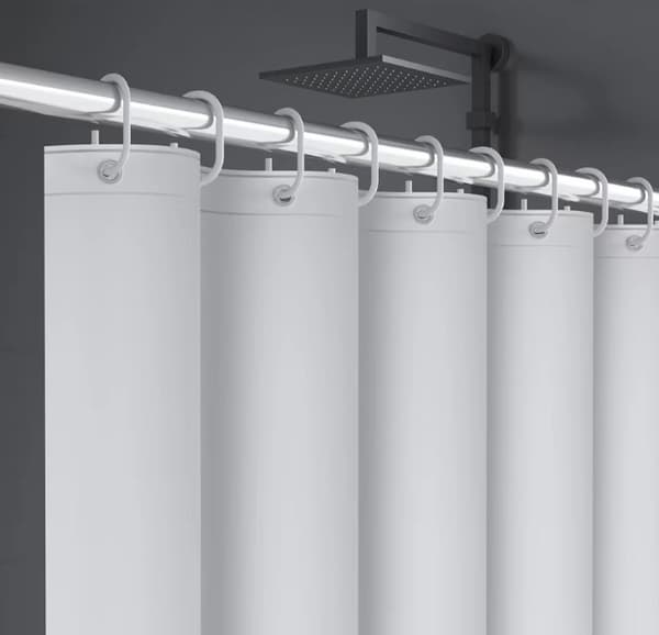 Vattentätt Duschdraperi 120x200 cm Mörkblått Mögelresistent Badrumsfoder med Krokar Ingår